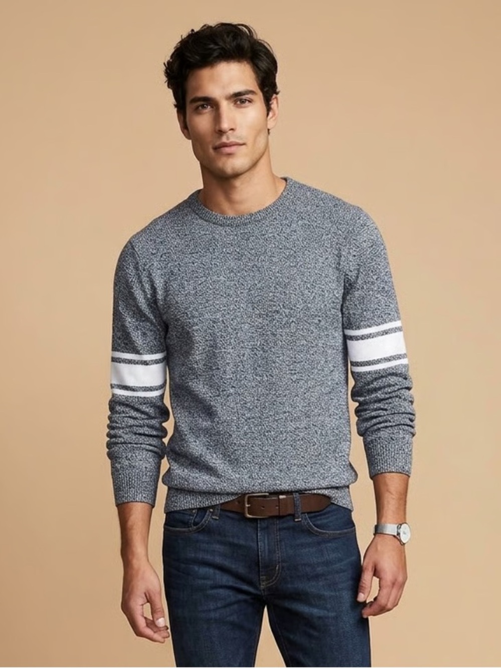 LFTMAN | Navy Blue Speckle Knit Sweater Sz EU L